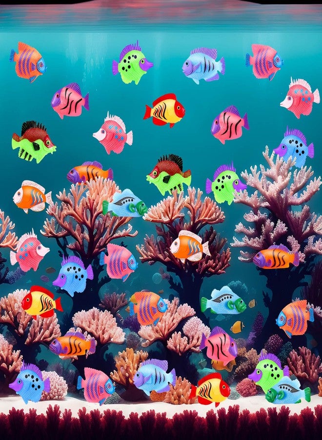 LHSYFBZ 108Pcs Plastic Fish Toys, Mini Plastic Fish, Toy Fish Set for Children's Party Supplies and Decoration - Image 3